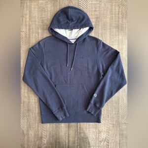 Champion Pullover Hoodie Navy Blue Gray Men’s Small